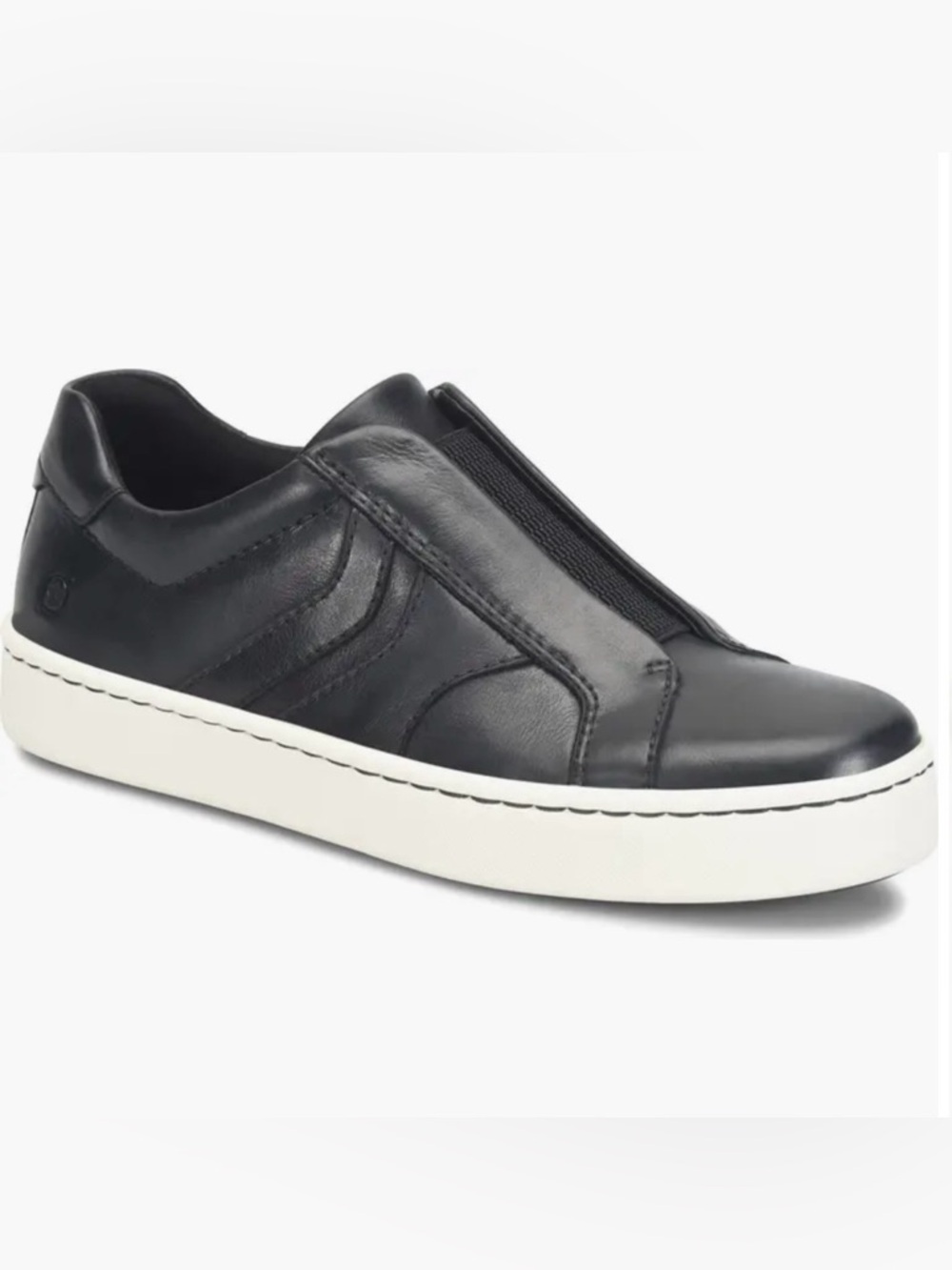 Born Beck Slip-On Black Leather Casual Sneaker Shoes Mens Size 10 M NEW ($125)